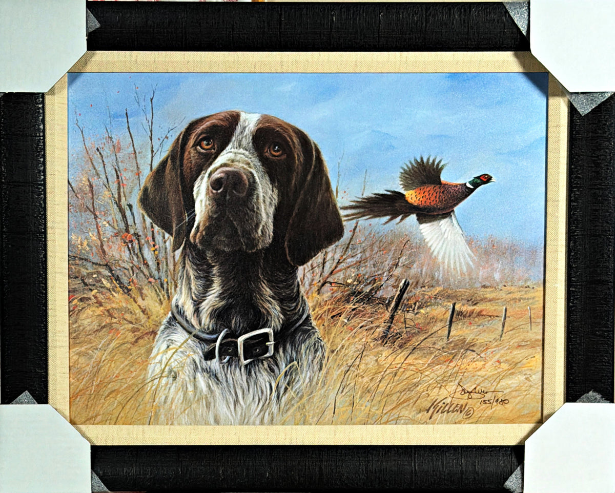 Jim Killen In the Field German Shorthair-Pheasant Hunting Dog S/N-Framed