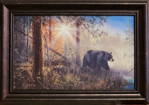 Jim Hansel Last Days of Autumn Bear Art Print-Framed 14.5 x 10