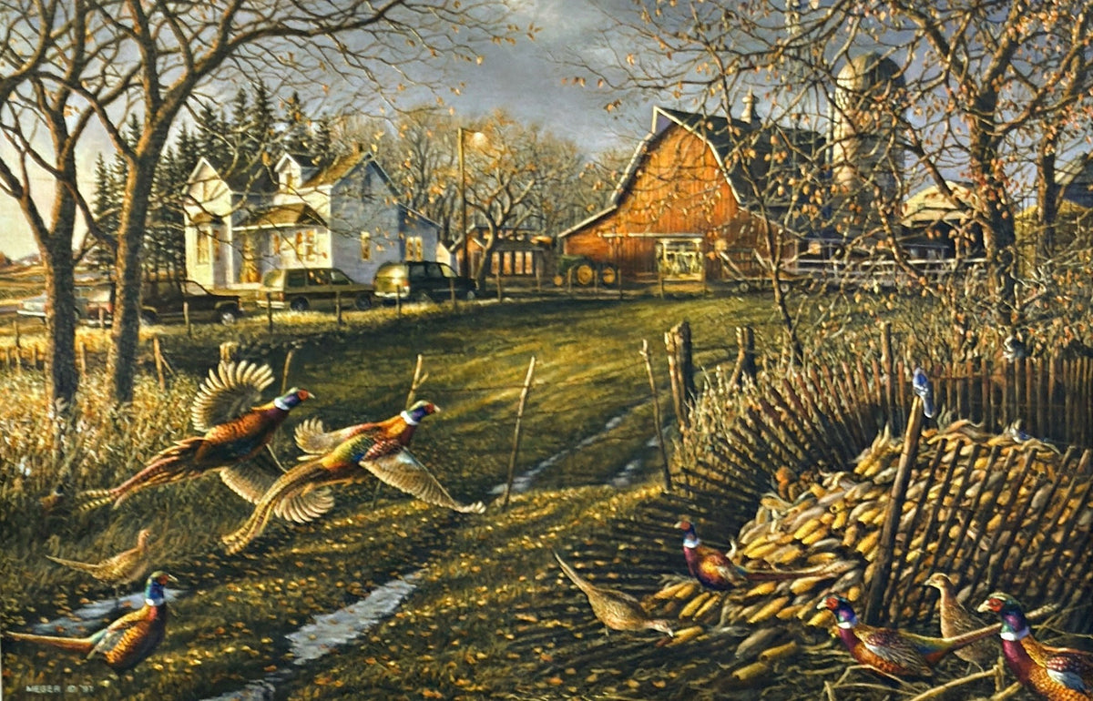 James Meger Thanks Be Given Pheasant Farm Art Print 14 x 9.25
