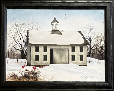 Billy Jacobs the last Snowfall School Cardinal Art Print Framed 18,5 x 14,5