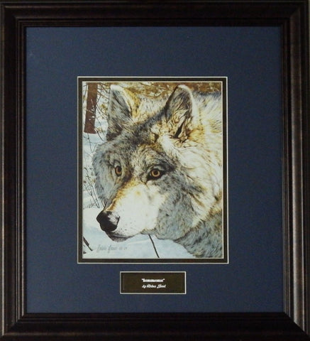 Brian Jarvi Intimidation Wolf Print-Framed