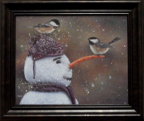 Kim Norlien Winter Visitors-Framed-Glittered