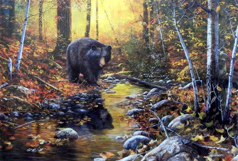 Jim Hansel Last Days of Autumn Bear Art Print