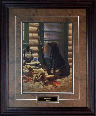 Scot Storm Opening Day Black Lab Framed