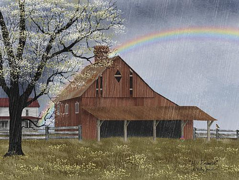 Billy Jacobs His Promise Rainbow Farm raining Art Print 12 x 9