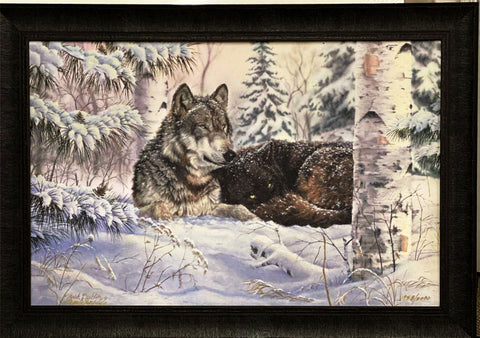 Mark Daehlin Heart and Soul Wolf Art Print-Framed 34 x 24
