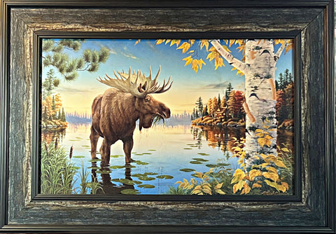 Mark Daehlin Autumn Majesty Moose Lake Art Print-Framed 27 x 19