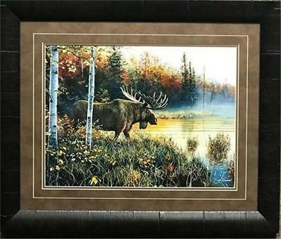 Jim Hansel Master of His Domain Moose Art Print -Framed 23 x 19