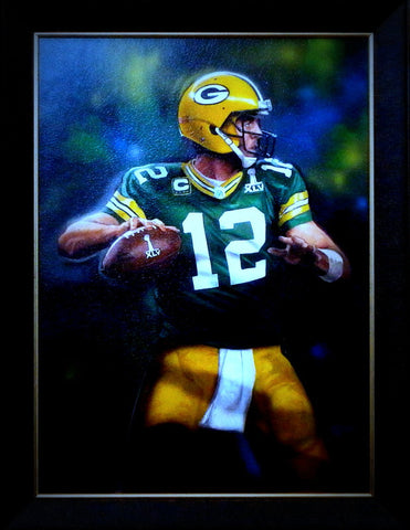 Framed print Aaron Rodgers Green Bay Packers Out of the Shadow 