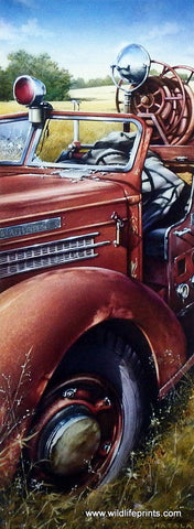 Dan Hatala Vintage Fire Truck Picture BEYOND THE CALL