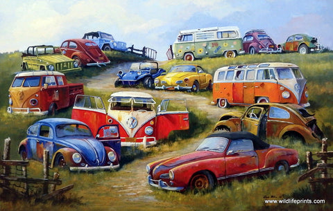 Dale Klee Bugs and Things Volkswagen Art Print