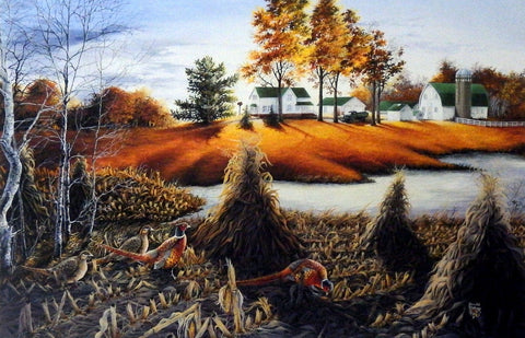 Don Blakney Farm Pheasant Art Print