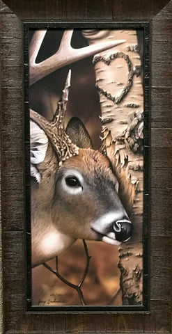 Jerry Gadamus King of Hearts Deer Art Print-Framed