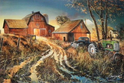 Jim Hansel Diamonds in the Rough Tractor Farm S/N Art Print
