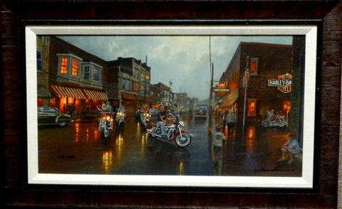 Dave Barnhouse Here they Come S/N Canvas Print-Framed