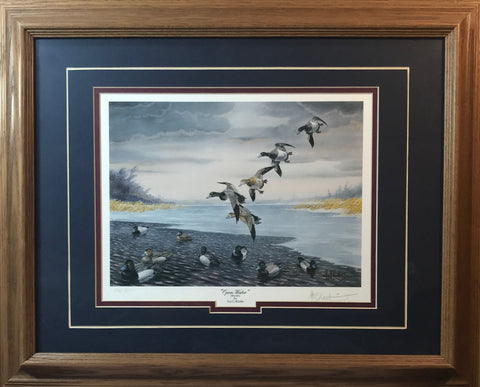 Les Kouba Open Water Duck Art Print-Framed