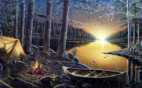 Ervin Molnar Evening by the Lake