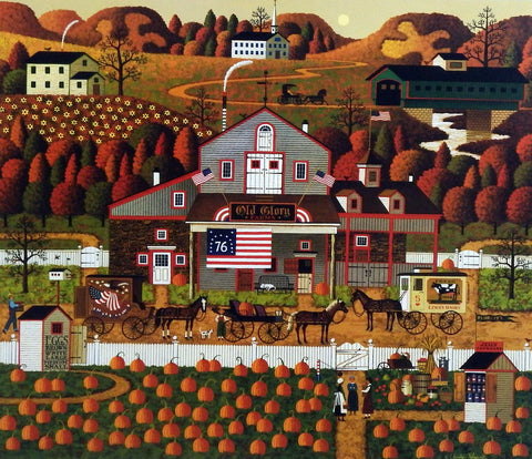 Charles Wysocki Picture of Pumpkin Patch