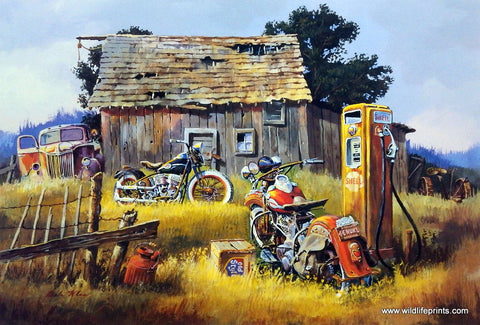 Dale Klee Old Car Shell Oil Picture OLD STYLE