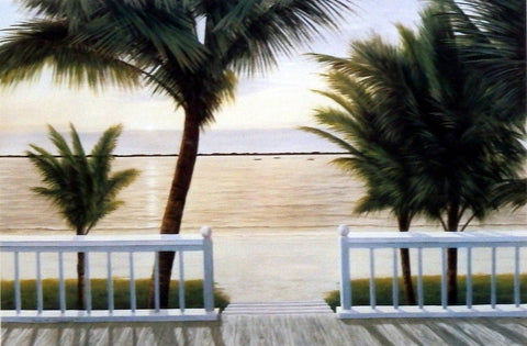 Diane Romanello print with palm trees at the beach