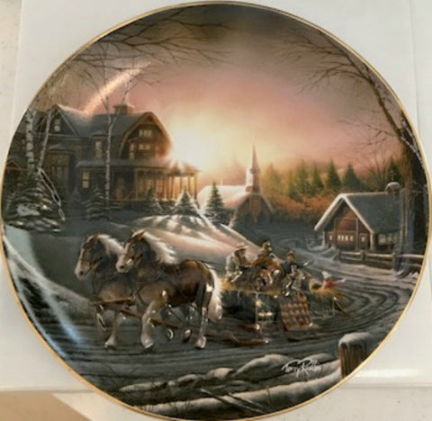 Terry Redlin Pleasures of Winter Limited Edition Plate