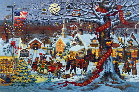 Charles Wysocki Small Town Christmas Picture