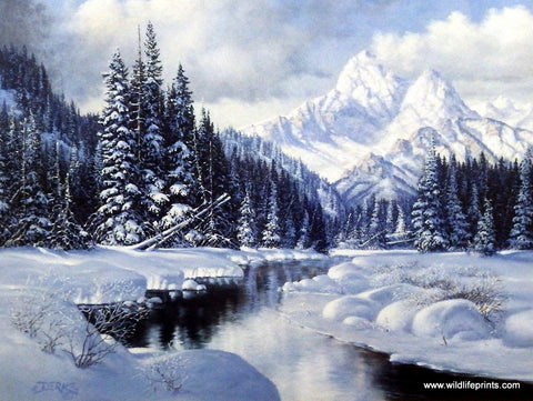 Derk Hansen Winter Mountain Art Print Scene