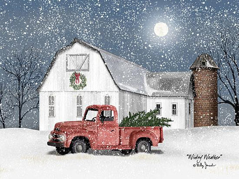Billy Jacobs Wintry Weather Christmas Tree Farm Art Print 24 x 18
