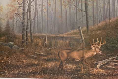 Brian Kuether Limited Edition Deer Hunting Print Timing is Everything (22.75x15.25)
