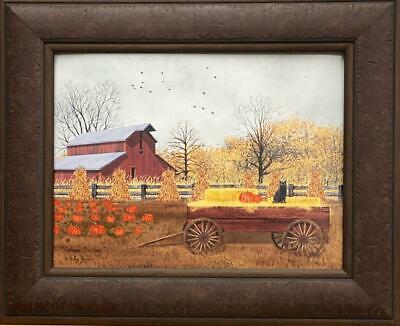 Billy Jacobs Autumn Blessings Pumpkin Country Art Print-Framed 21.5 x 17.5