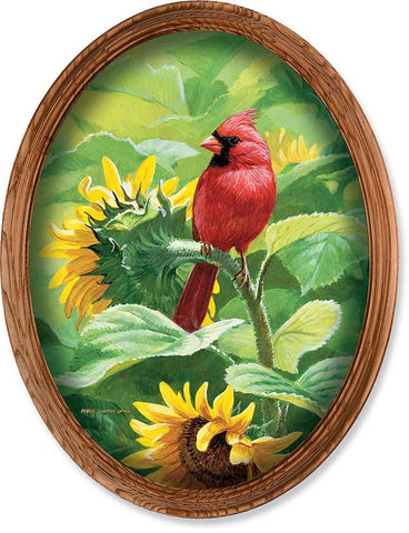 Rosemary Millette Sunny Perch Cardinal-Framed