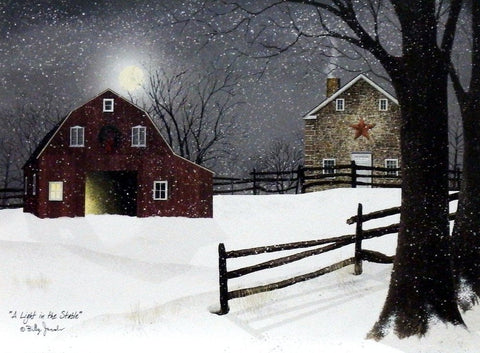 Billy Jacobs A Light in the Stable - 16 x 12 Open Edition