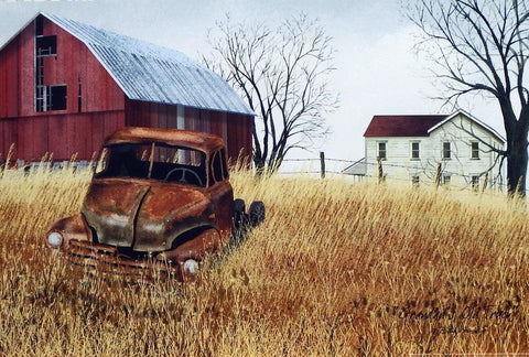 Billy Jacobs Grandad's Old Truck Farm Barn Art Print-12 x 9