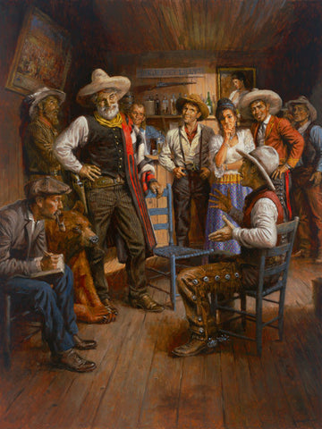 Andy Thomas Judge Roy Bean and His Court Canvas