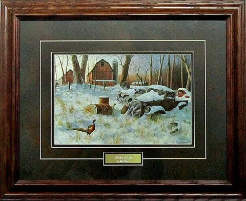 Jim Hansel Winter Haven Pheasant Farm Art Print-Framed 21 x 17