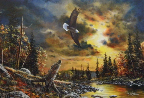 Jim Hansel Watchful Eyes Eagle Art Print 21.5 x 13.5