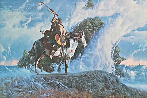 Richard Luce Spirit of the Rising Mist S/N Native American Art Print 29.5 x 20