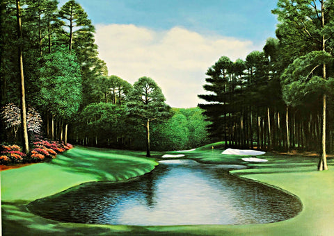 16Th Hole-Augusta National Golf Club Print By Michael Haiduck   15" x 11"