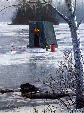Eric Bjorlin The Secret Lake Signed Ice Fishing Print (18"x24")