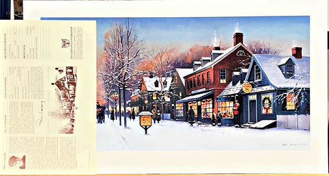 Paul Landry Nostalgic Christmas Art Print The Toymaker Signed/Numbered w/Cert (23.5x11.75)