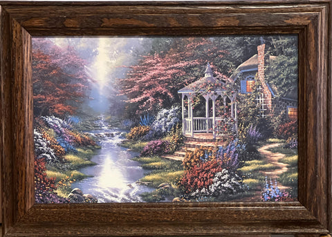 Derk Hansen Secret Hideaway Garden Cottage Art Print-Framed 14.5 x 10.5