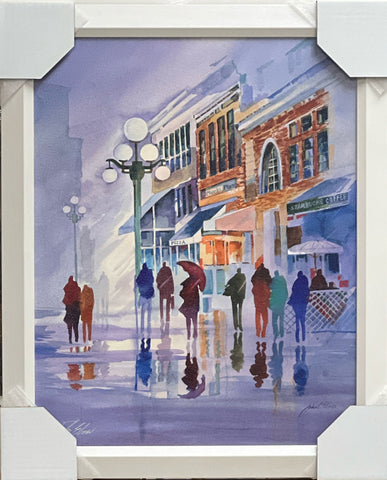 John Ebner Sudden Showers Signed Art Print 18 x 22.5-Framed