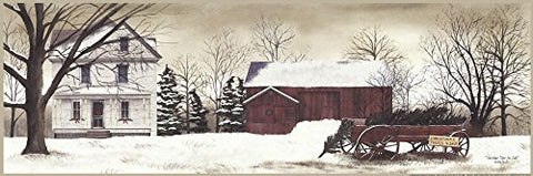 Billy Jacobs Christmas Trees 4 Sale Holiday Art Print  18 x 6