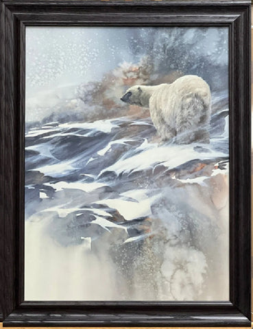 Mort Solberg Artic Polar Bear Art Print-Framed 22 x 28
