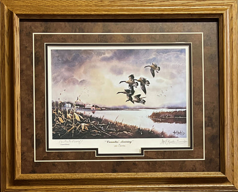 Les Kouba Canadas' Arriving Signed Art Print-Framed 21 x 17