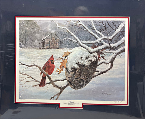 R.J. McDonald Winter S/N Art Print-Matted 28 x 23