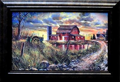 Jim Hansel Memories Past  Farm Decorator Art Print-Framed   14.5" x 10.5