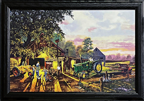 Dave Barnhouse New Tractor for Sale Farm Art Print-Framed 20.5 x 14.5