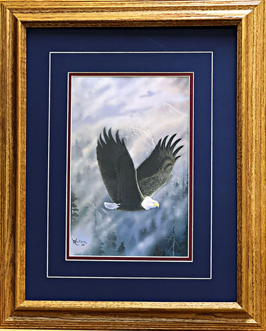Ray Whitson Framed Eagle Art Print (21"x17")