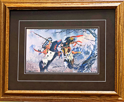 Ray Whitson Framed Native American Art Print TWO INDIANS (21"x17")